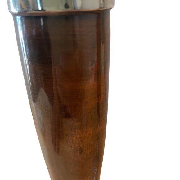 Traditional Elegant Silver Painted Candle Holders Heavy Made in India Set of 2 - Picture 2 of 10